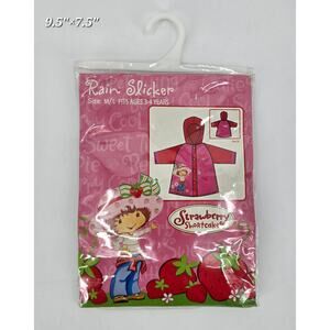 Vintage Y2K 2006 Strawberry Shortcake Rain Slicker – Kids Size M/L – NWT